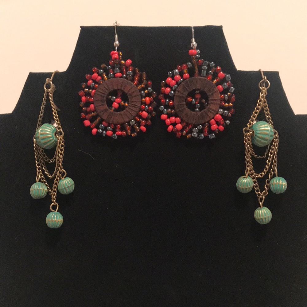 2 pairs of World Market earrings